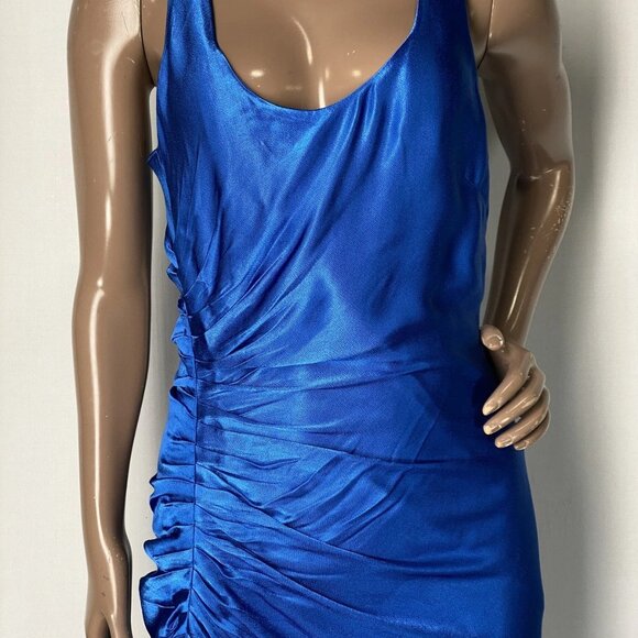 Shona Joy Women’s Tatum Racer Back Scoop Neck Midi Dress Size 4 Ultramarine Blue - Picture 10 of 11